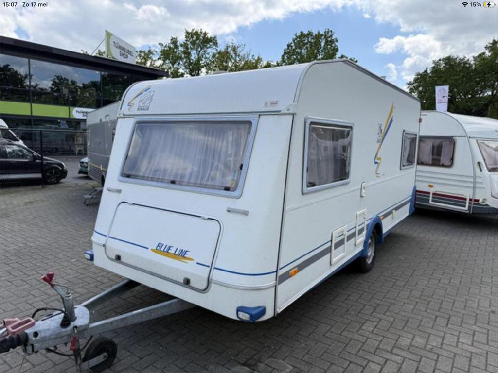 Knaus Sudwind 450FU Blue Line -  ruime degelijke caravan, Rondzit, Dwarsbed, Particulier, 4 tot 5 meter
