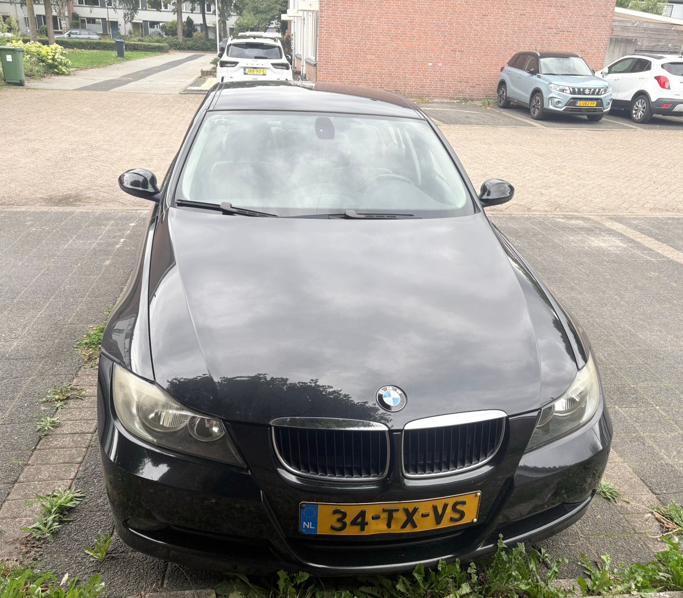 BMW 3-Serie 2.0 I 318 2007 Zwart, Auto's, Achterwielaandrijving, 4 cilinders, 129 pk, Parkeersensor