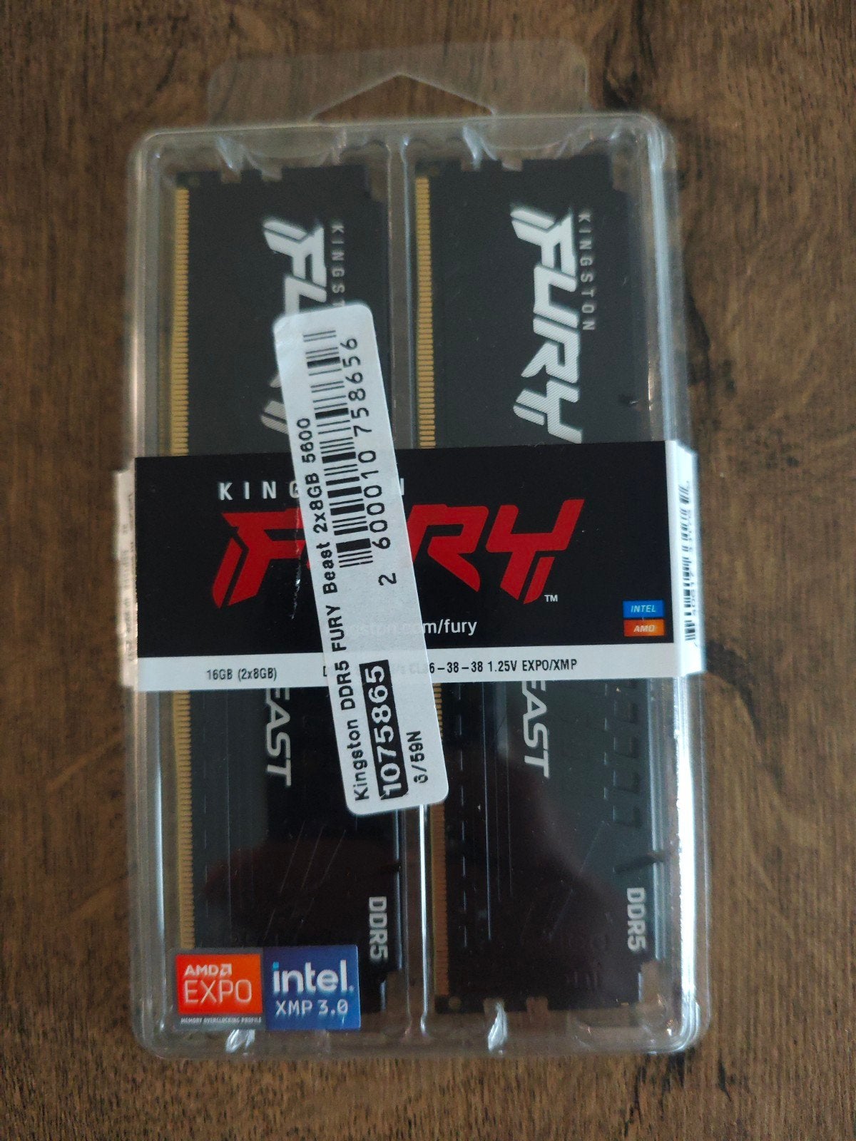 Kingston FURY Beast 16GB (2x 8GB ) DDR5 5600MHz RAM, Computers en Software, Nieuw, Ophalen of Verzenden, Desktop, DDR5
