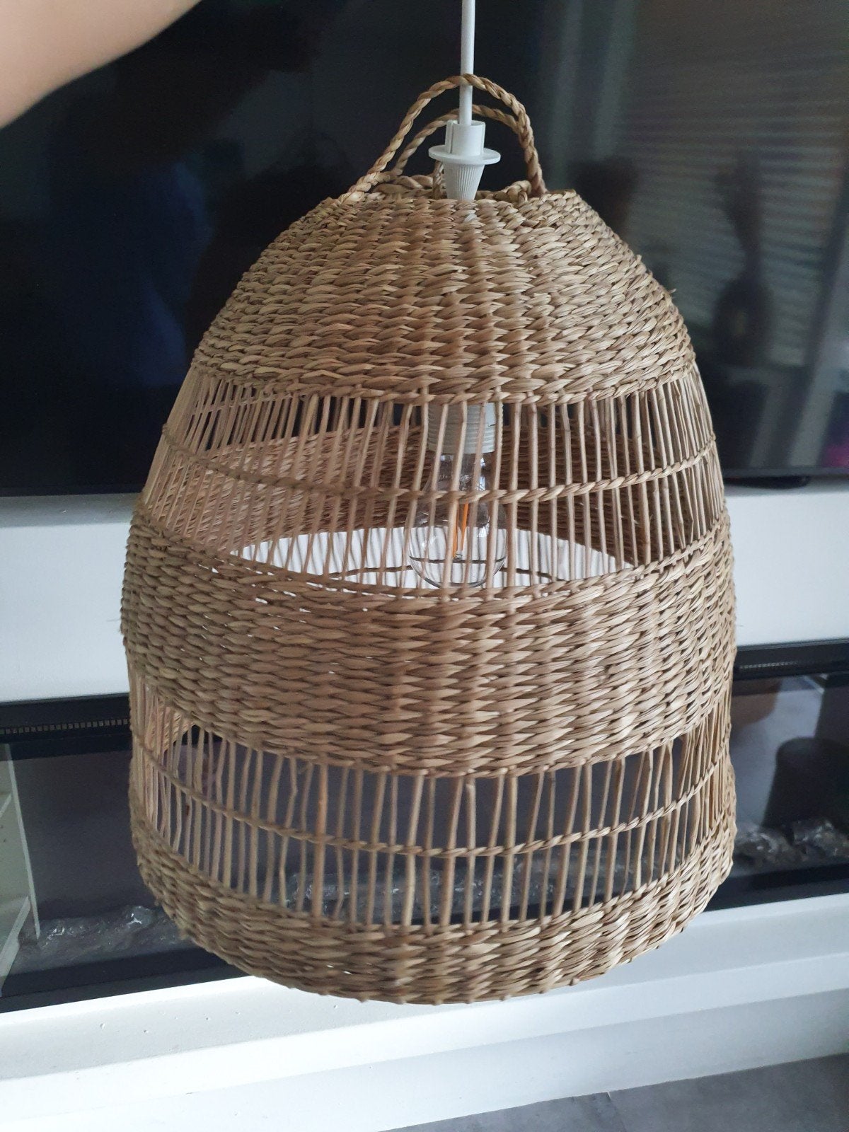 IKEA TORARED Rotan Hanglamp - Natuurlijke Sfeer, Bohemian, Scandinavisch, Natuurlijk, Natuurlijk materiaal, Zo goed als nieuw