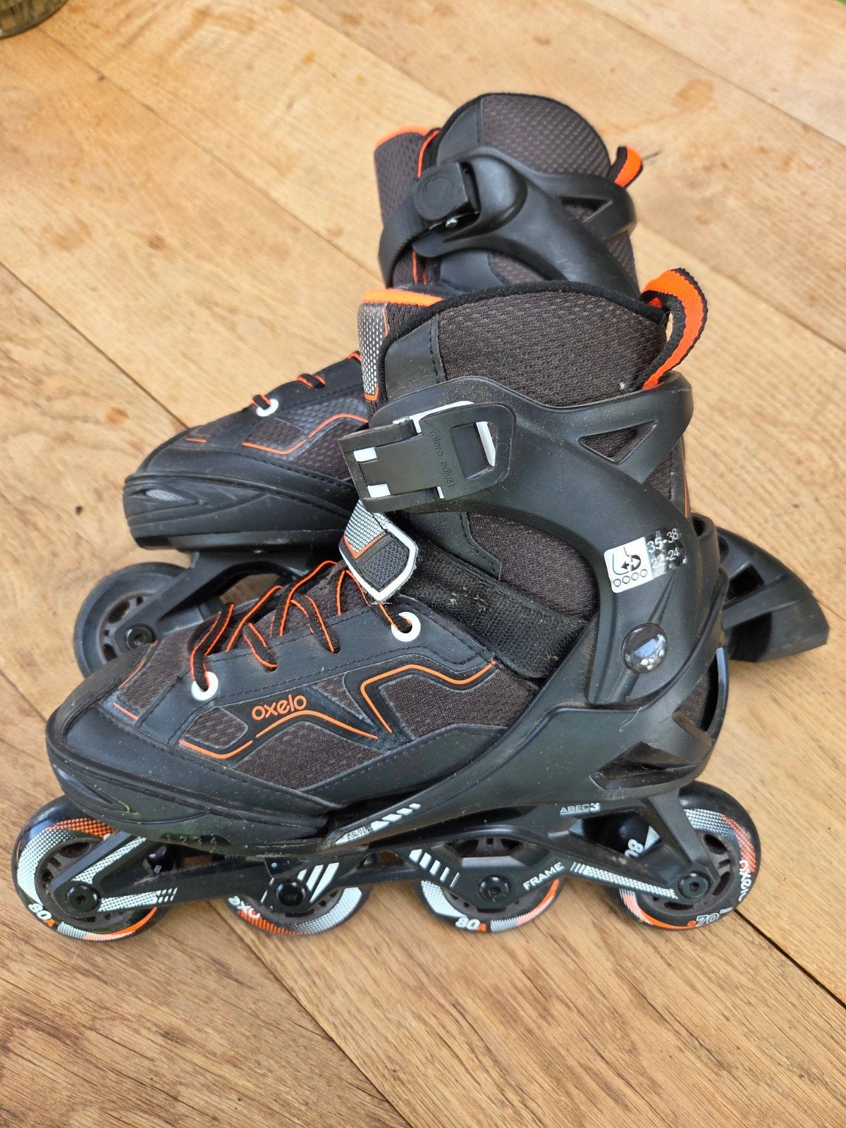 Oxelo Inline Skates - Maat 35-38 Verstelbaar, Verstelbaar, Kinderen, Zo goed als nieuw, Inline skates 4 wielen