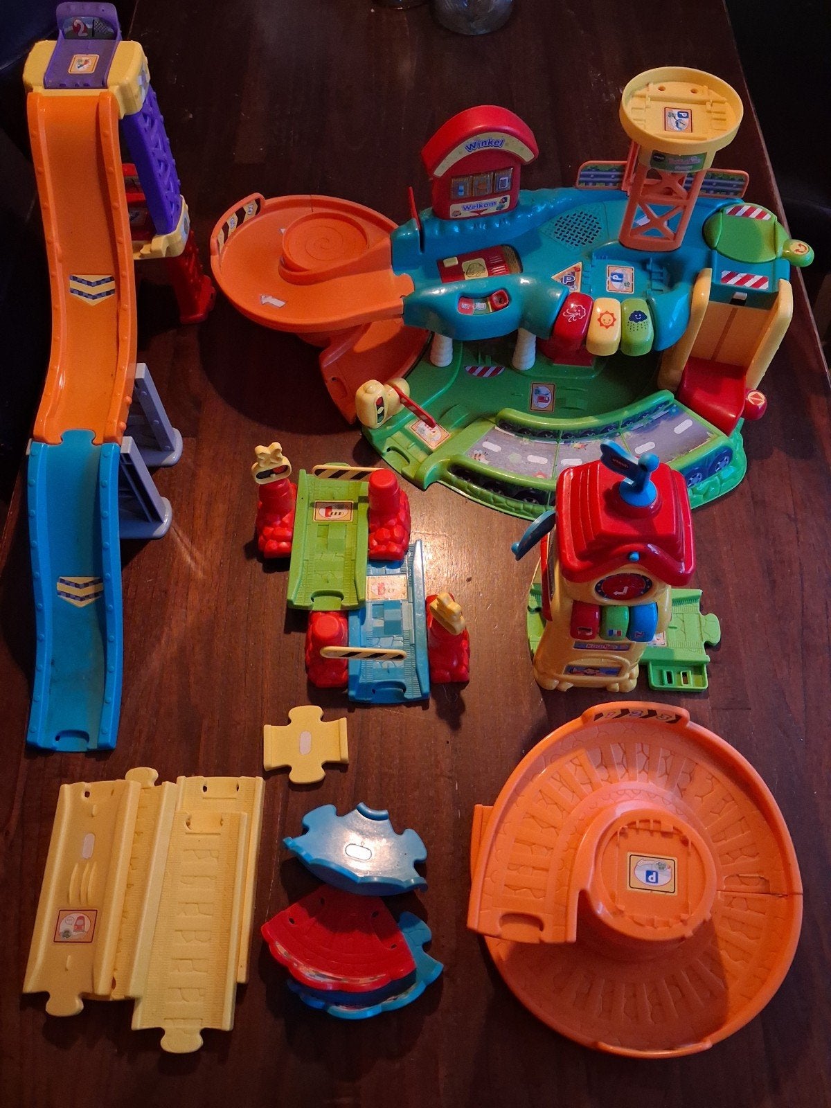 Grote set VTech Toet Toet Auto's en garage, Ophalen, Gebruikt, Afstandsbediening