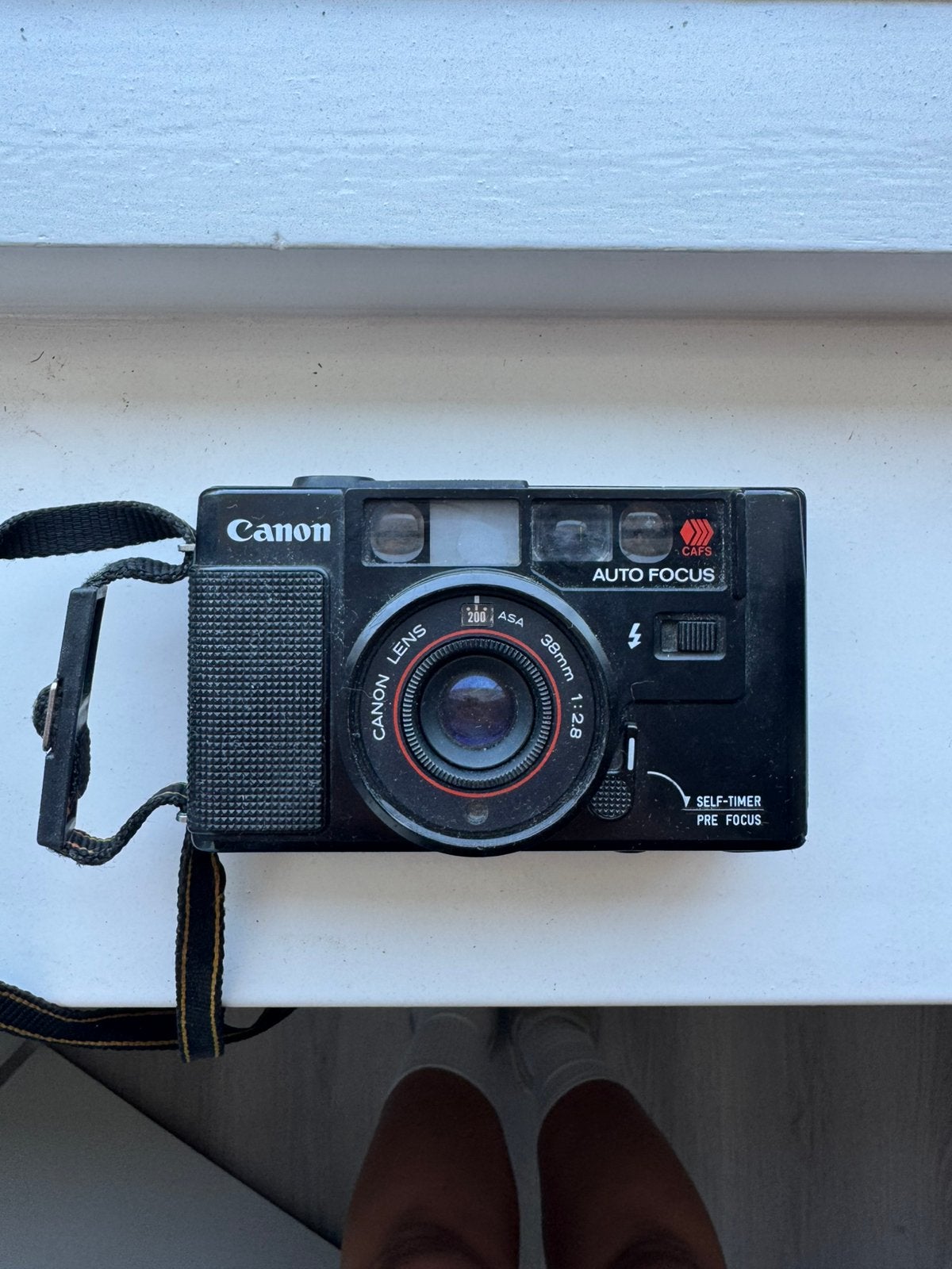 Canon AF35M Autoboy analoge camera – werkend – vintage, Ophalen of Verzenden, Gebruikt, Compact, Canon