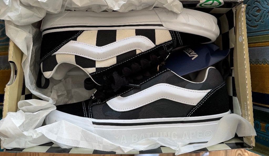 Nieuwe Vans x Bape sneakers maat 39 met originele verpakking, Verzenden, Zwart, Nieuw, Sneakers of Gympen