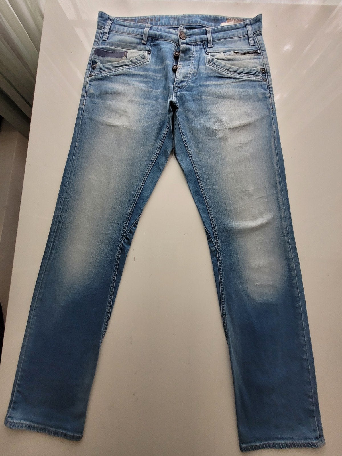 CLASSIC PME LEGEND BARE METAL STRAIGHT STRETCH SIZE 34/34, Blauw, Ophalen of Verzenden, W33 - W34 (confectie 48/50), Pme Legend
