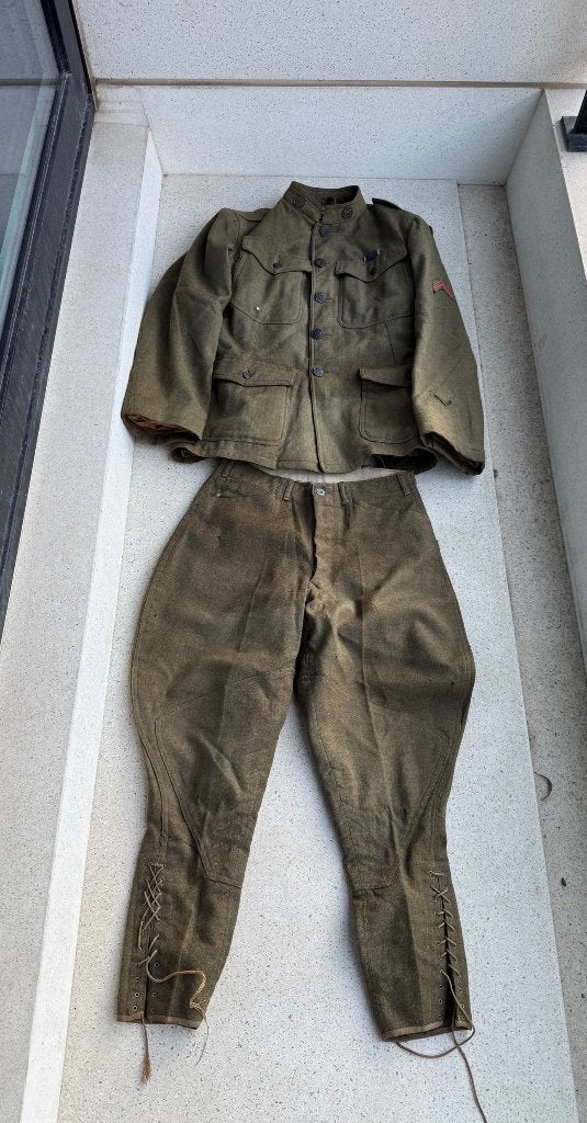 Wo1 Amerikaans uniform 88 Division ( jas + broek ), Ophalen of Verzenden, Landmacht, Amerika, Kleding of Schoenen