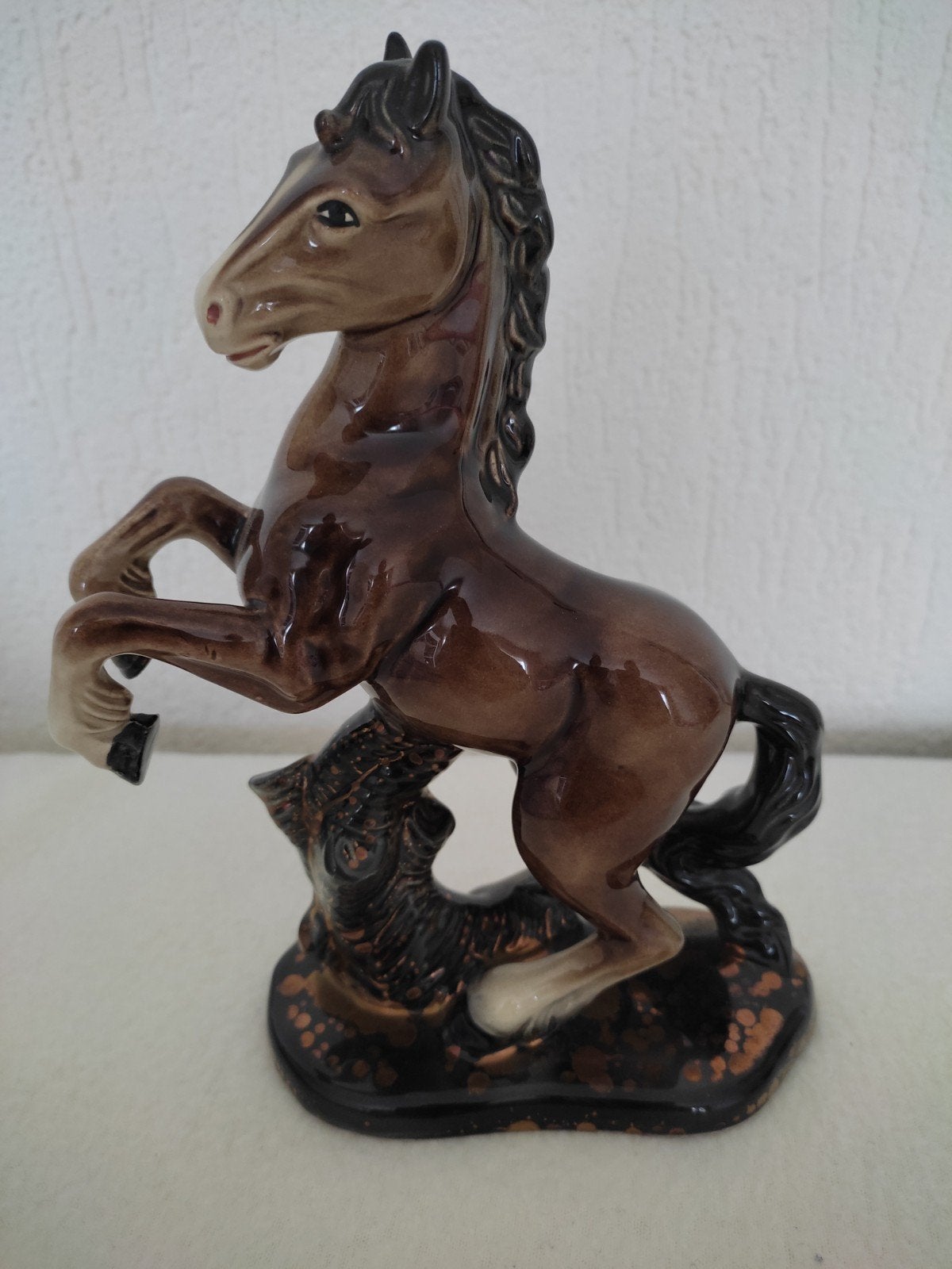 Vintage Jema Holland Paard Beeldje - Bruin Keramiek, Ophalen of Verzenden