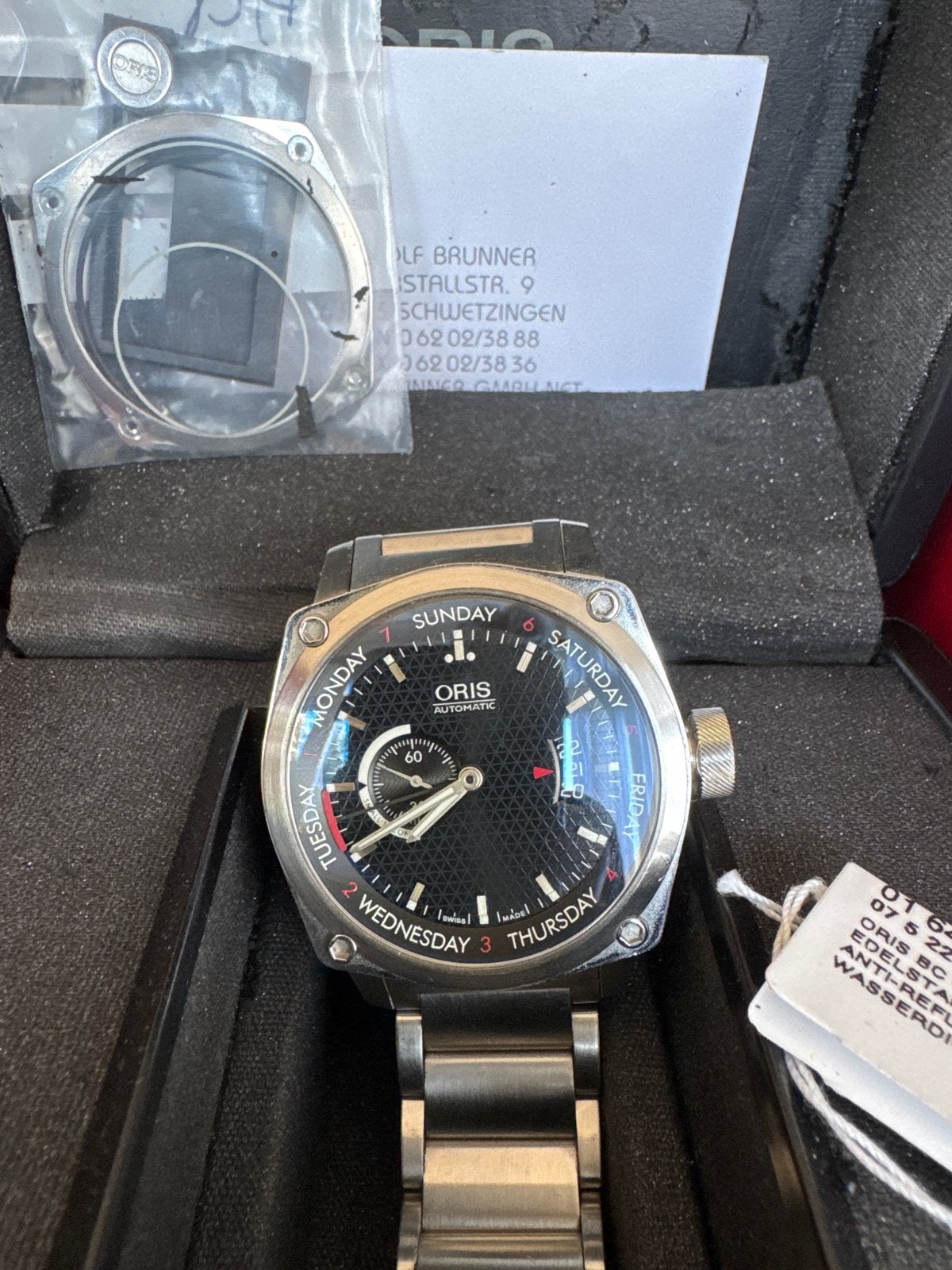 Oris BC4Advanced Day Date Automatisch Horloge, Overige merken, Staal, Gebruikt, Staal