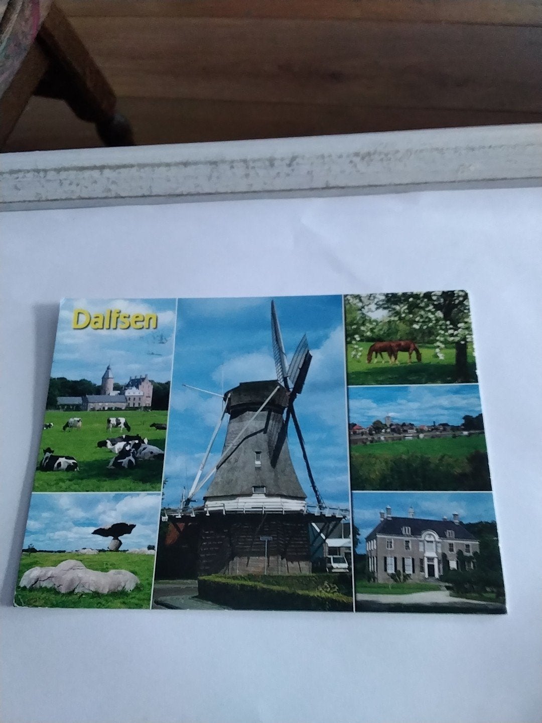 Oude ansichtkaart Dalfsen - Molen en landschap (1972), Ophalen of Verzenden, 1960 tot 1980, Gelopen, Overijssel
