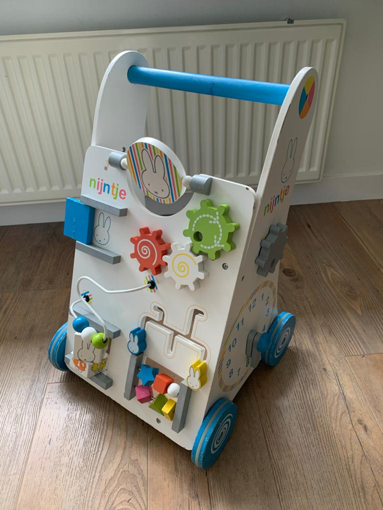 Houten loopwagen/loopkar van Nijntje (met activiteiten), Ophalen, Gebruikt, Overige typen, Met wieltjes