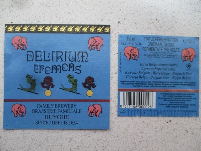 bieretiket Belgie 14-3 (D29) huyghe, Ophalen of Verzenden, Gebruikt, Overige typen, Overige merken