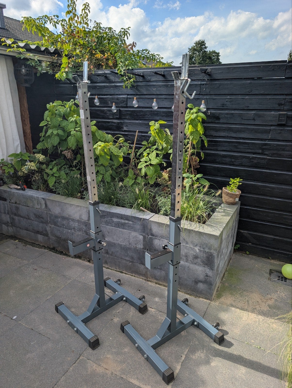verstelbare squat rack / haltersteunen  verrijdbaar 168cm, Ophalen, Overige typen
