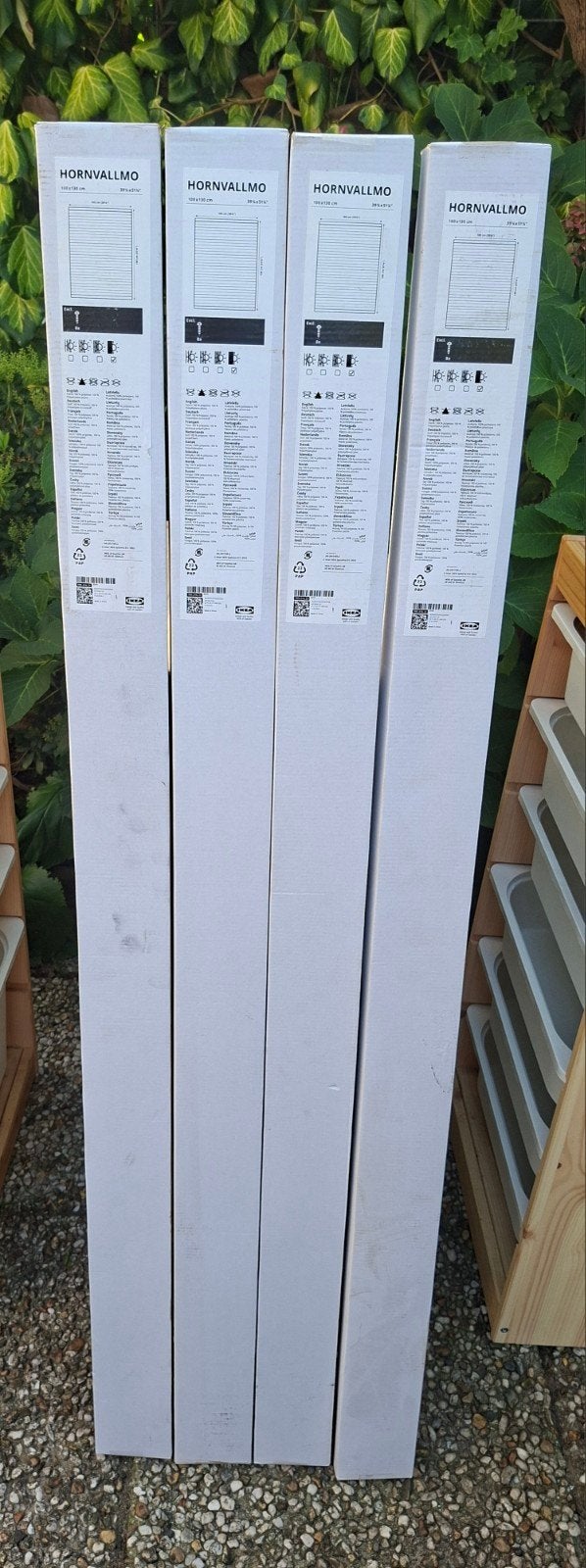 4x IKEA HORNVALLMO Plisségordijnen 100x130 cm - Nieuw, Ophalen, Nieuw, Lichtdoorlatend, IKEA