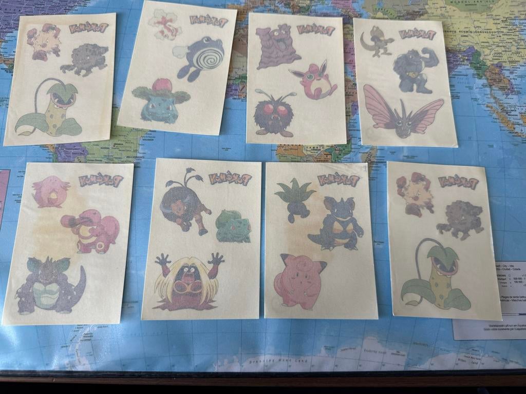 Ongebruikte Pokémon Tattoos - Diverse Generatie 1 Pokémon, Ophalen of Verzenden, Nieuw, Overige typen