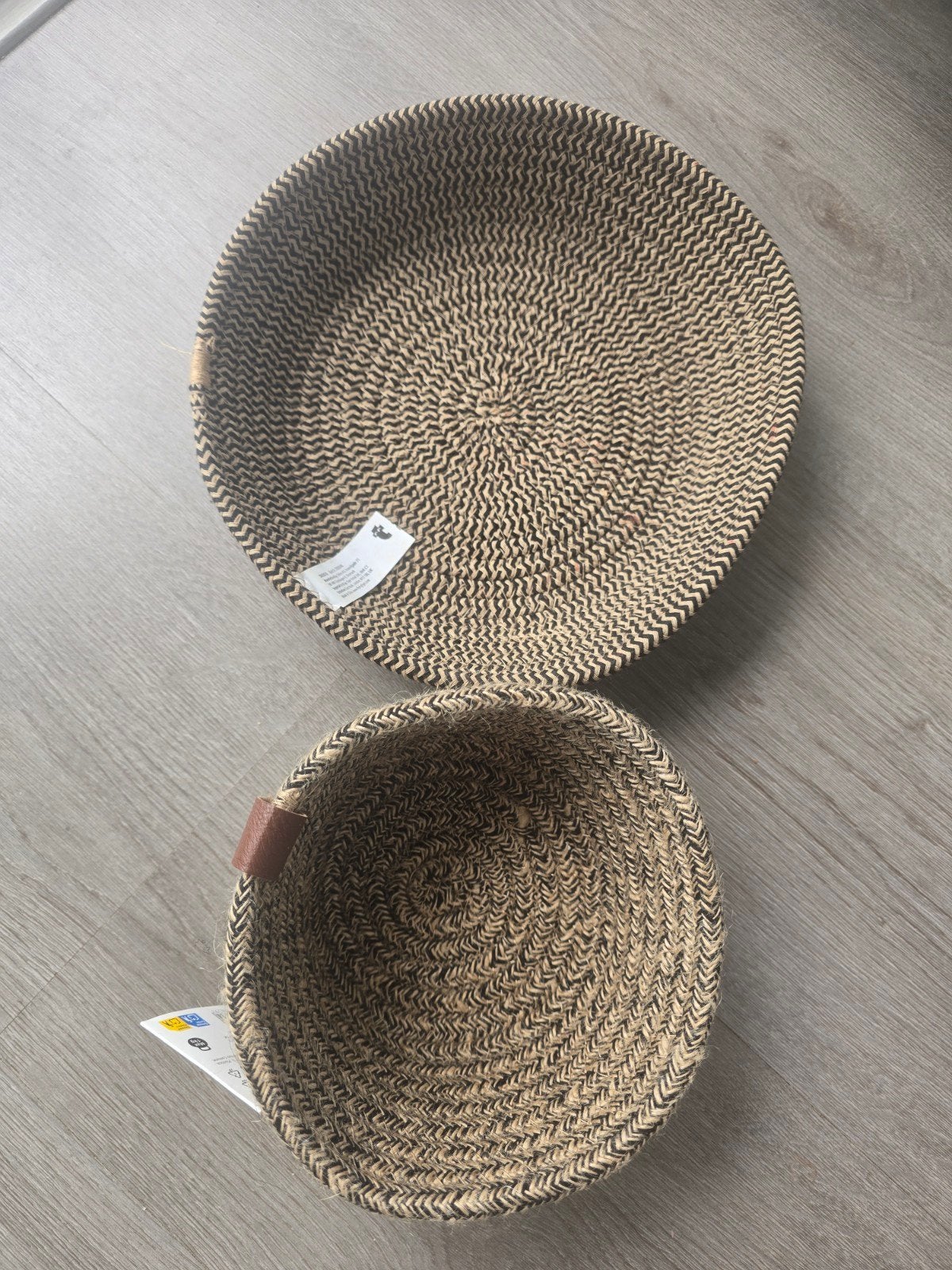 2x nieuwe manden / 2 new woven baskets, Ophalen, Nieuw, Rond, Riet