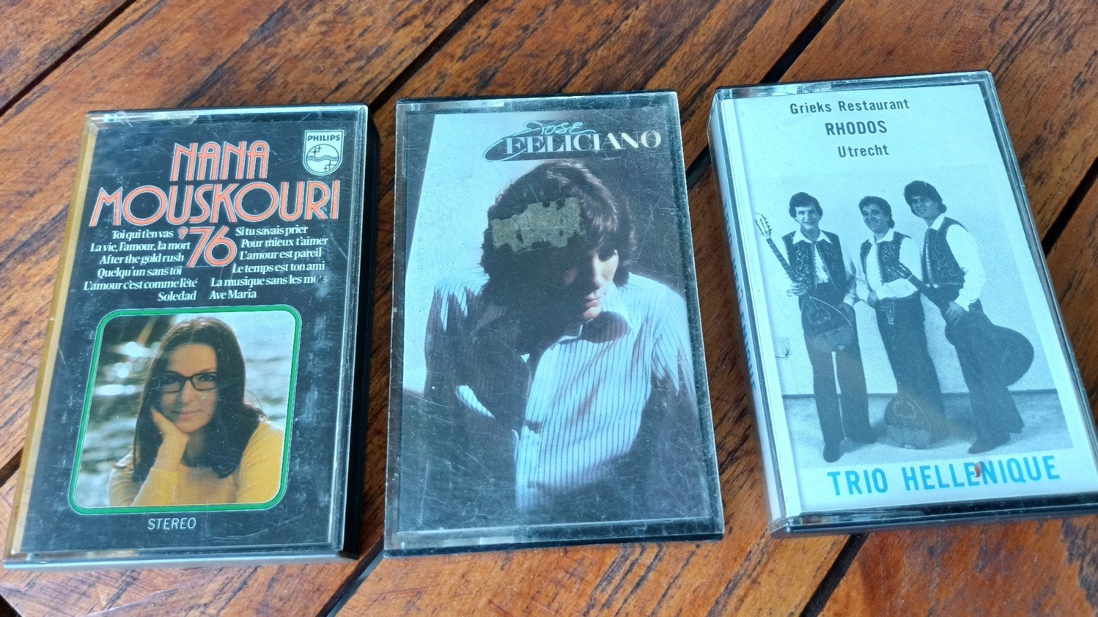 Nana Mouskouri, Jose Feliciano, Trio Hellen, Cd's en Dvd's, Cassettebandjes, Gebruikt, 2 t/m 25 bandjes, Wereldmuziek, Ophalen of Verzenden