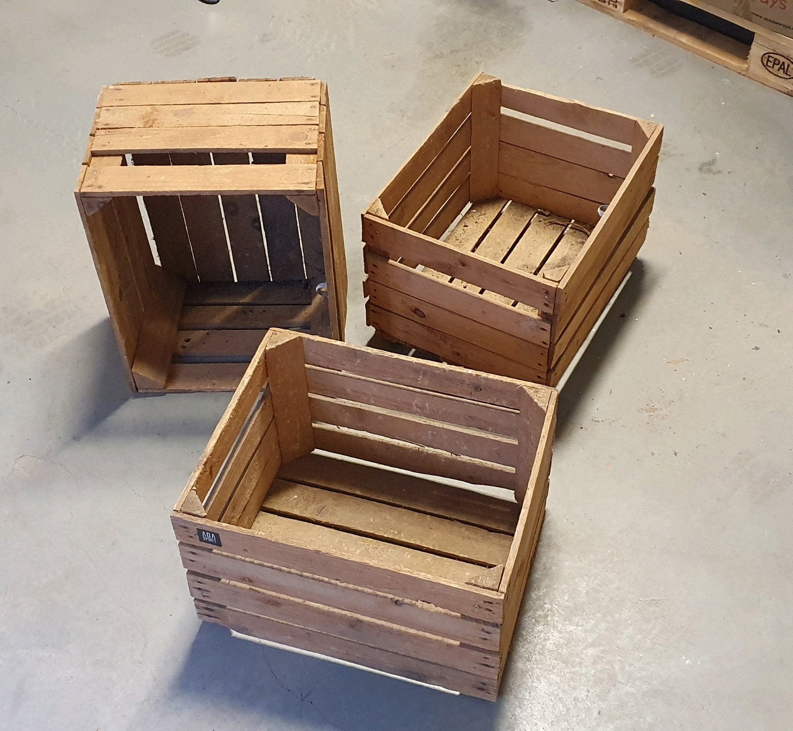 Houten kratjes 33x36cm, Ophalen, Minder dan 50 cm, Minder dan 50 cm, Zo goed als nieuw
