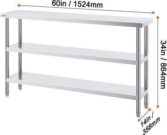 RVS Werktafel - Keukentafel - Keukeneiland - RVS Werktafel m, Corvance B.V., Verzenden, Nieuw, Corvancebol@gmail.com
