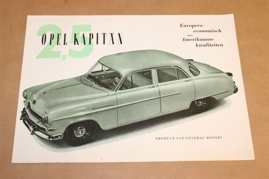 Zeldzame brochure - Opel Kapitän 2,5 - Circa 1955, Ophalen of Verzenden, Zo goed als nieuw, Opel