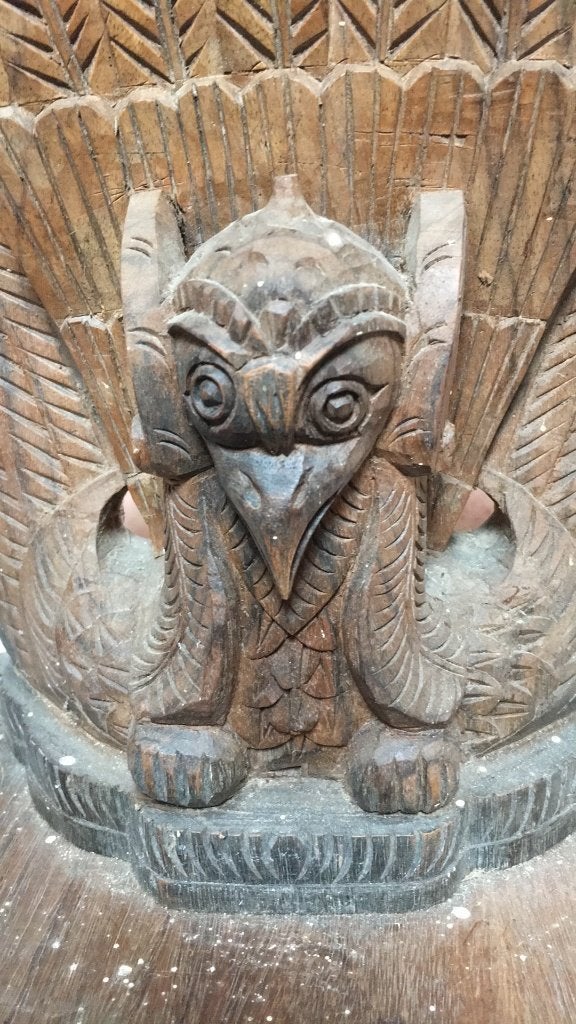 Garuda kop Garuda Art Deco Balinese Indonesie en Beeld, Antiek en Kunst, Indonesië, Ophalen, Houtsnijwerk, Hout