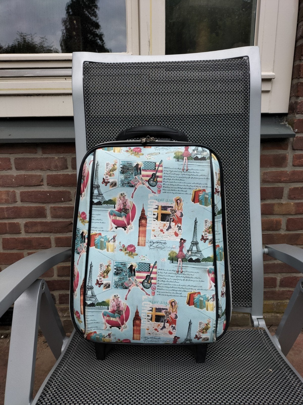 Compact reiskoffertje te koop, Sieraden, Tassen en Uiterlijk, Ophalen, Gebruikt, Minder dan 50 cm, Slot