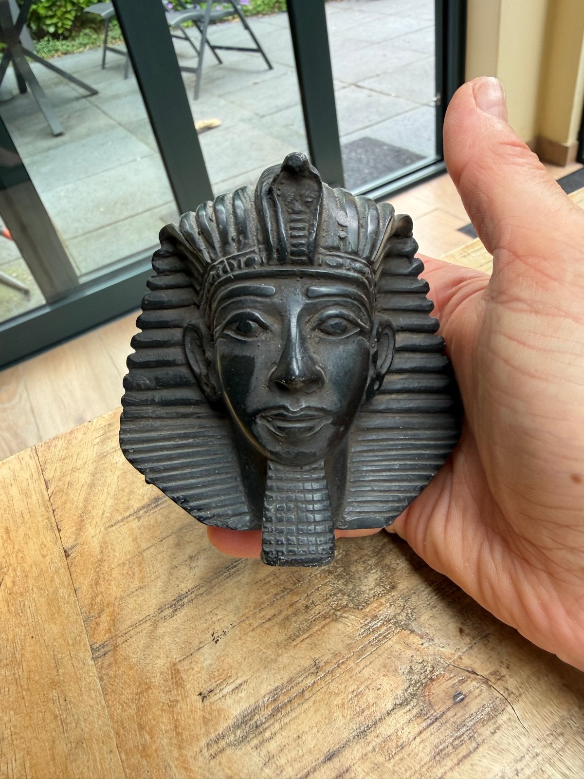 Zwarte farao Buste - Egyptische Decoratie, Ophalen of Verzenden