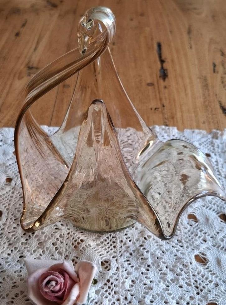 Vintage glazen zwaan, Ophalen of Verzenden