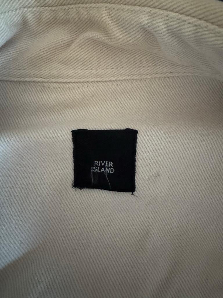 River Island ecru spijkerjack - Maat S, Ophalen of Verzenden, Gedragen, Maat 46 (S) of kleiner, Beige