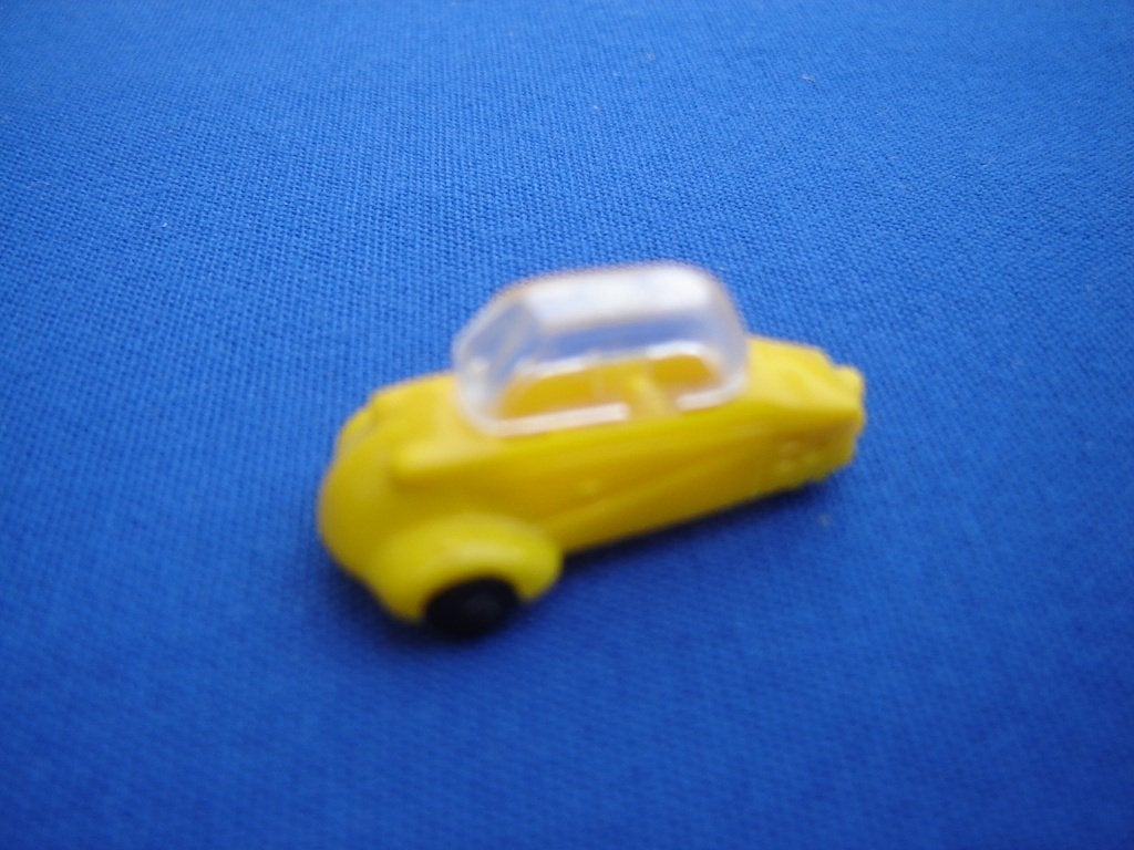 FMR Messerschmitt geel 3-wieler dwergauto H0 1:87 IMU, Ophalen of Verzenden, Nieuw, Auto, Overige merken