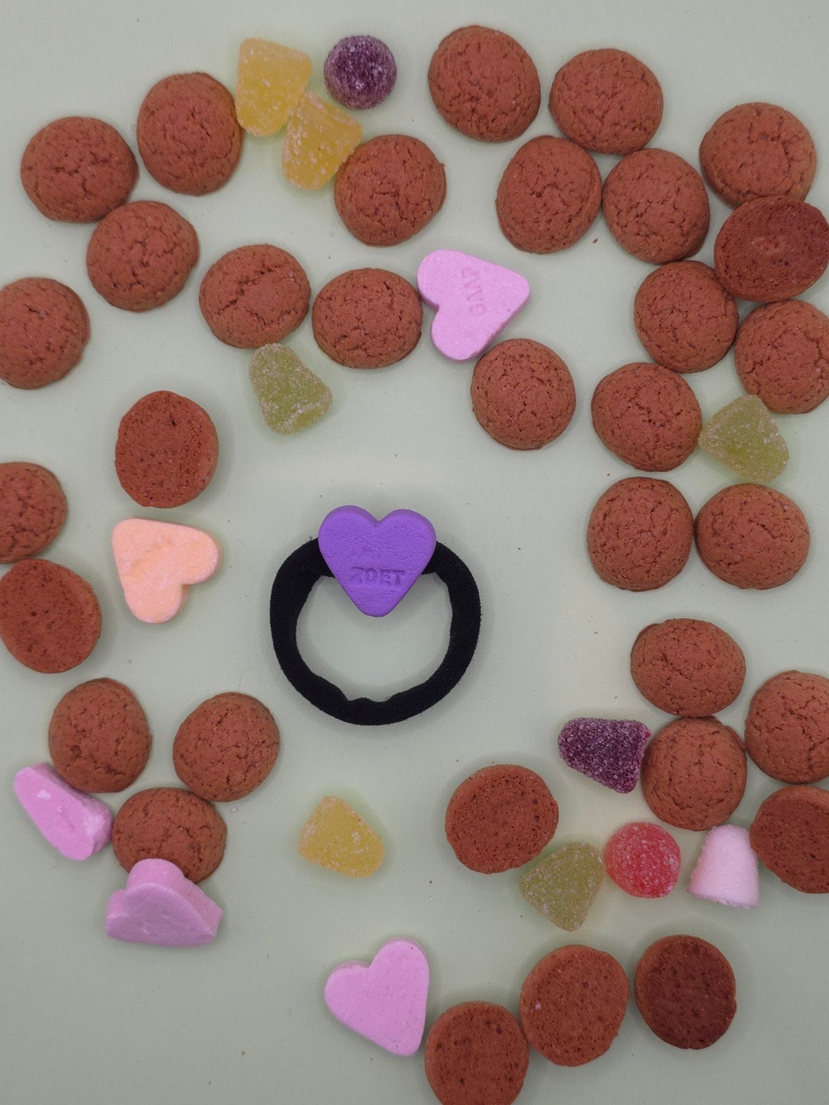 Sinterklaas Haarelastiekje met Fruithartje, Diversen, Ophalen of Verzenden, Nieuw