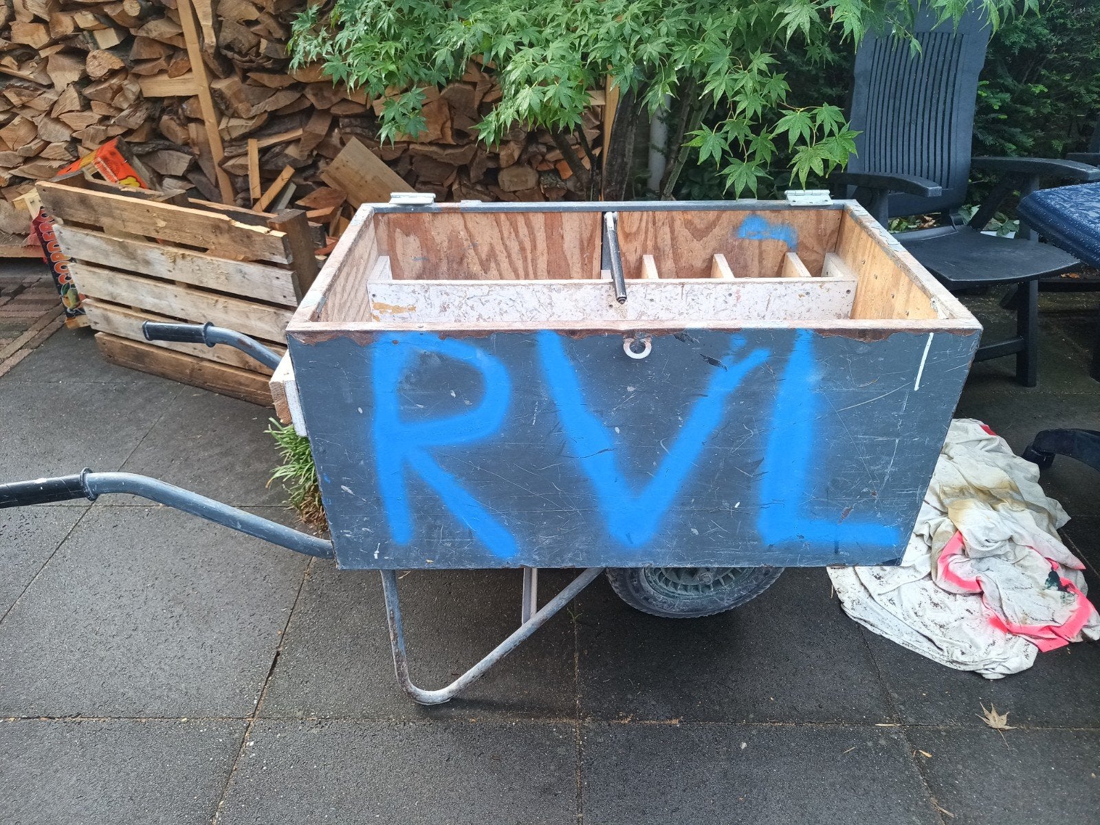 gereedschapkruiwagen voor de klusser, Tuin en Terras, Kruiwagens, Ophalen, Gebruikt, Handmatig, Eenwielig