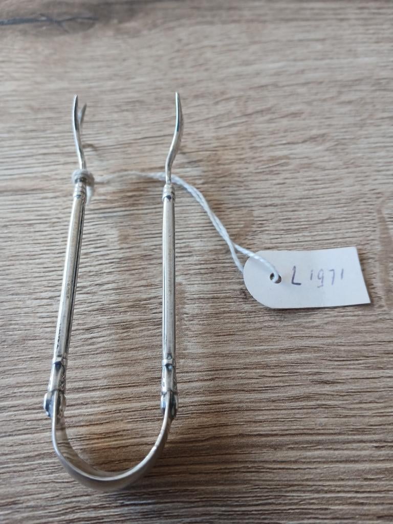 Zilveren suikertang, Antiek en Kunst, Antiek | Bestek, Ophalen of Verzenden