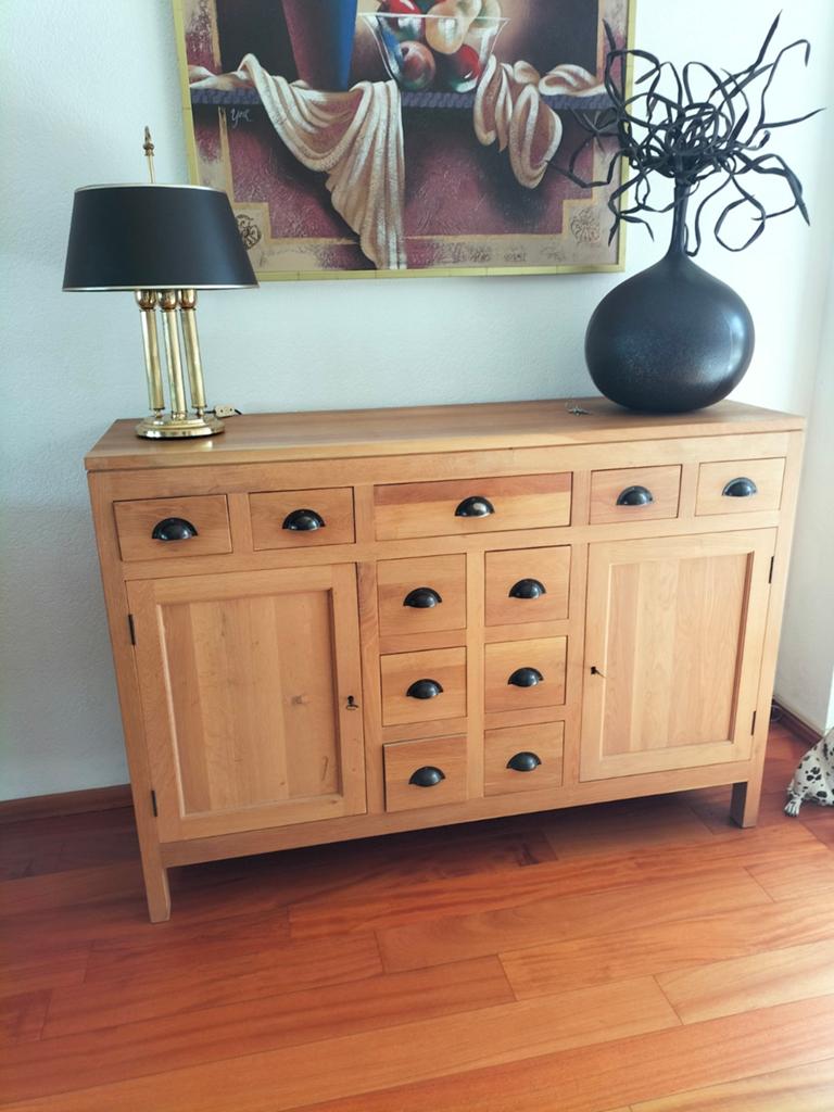 Eikenhouten dressoir, Ophalen, 25 tot 50 cm, 100 tot 150 cm