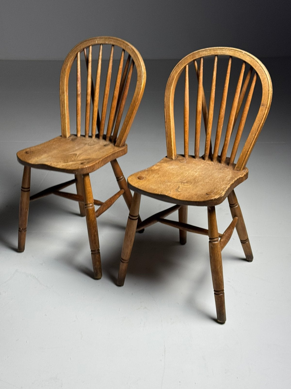 Set van 2 Windsor stoelen antiek, Ophalen of Verzenden, Zo goed als nieuw, Bruin, Vijf, Zes of meer stoelen