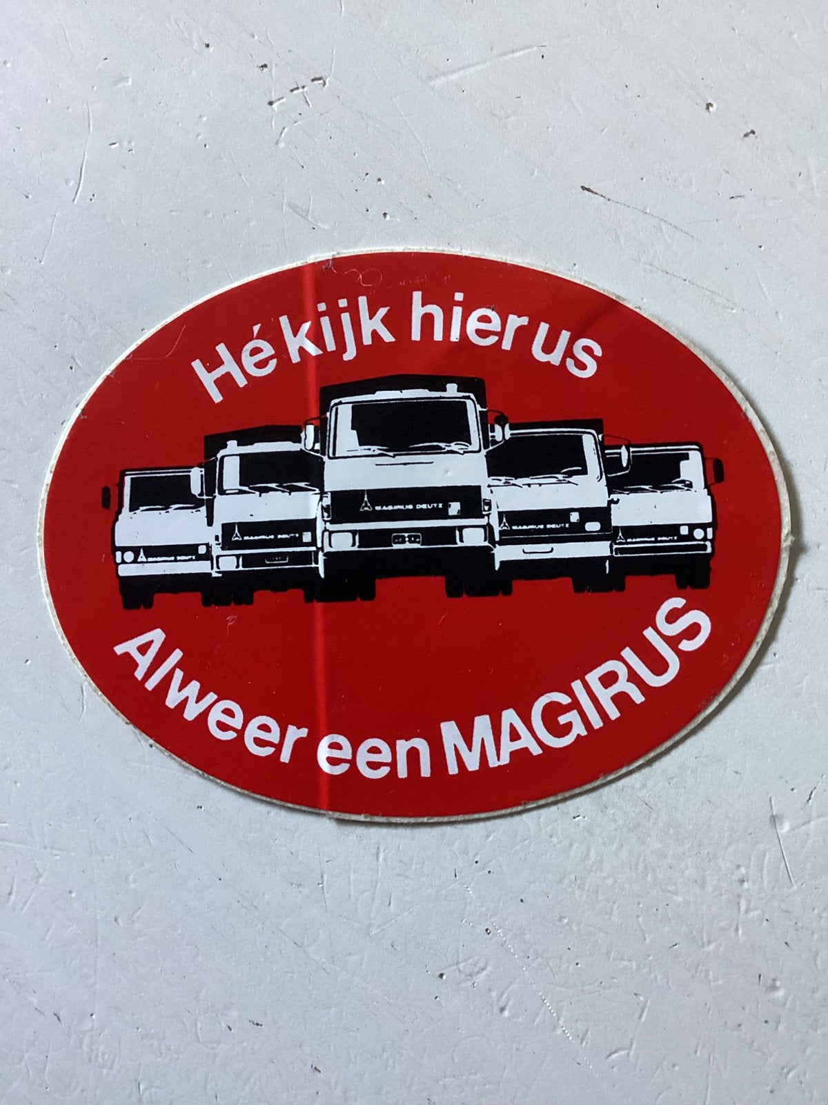 Sticker Magirus, Verzenden, Zo goed als nieuw, Auto of Motor