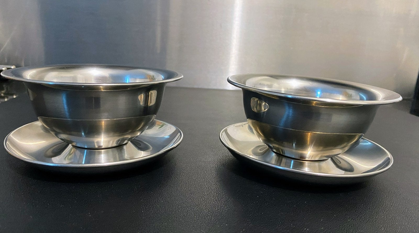 2x Polaris Norway bowl, soepkom 18/8 inox vintage, Verzenden