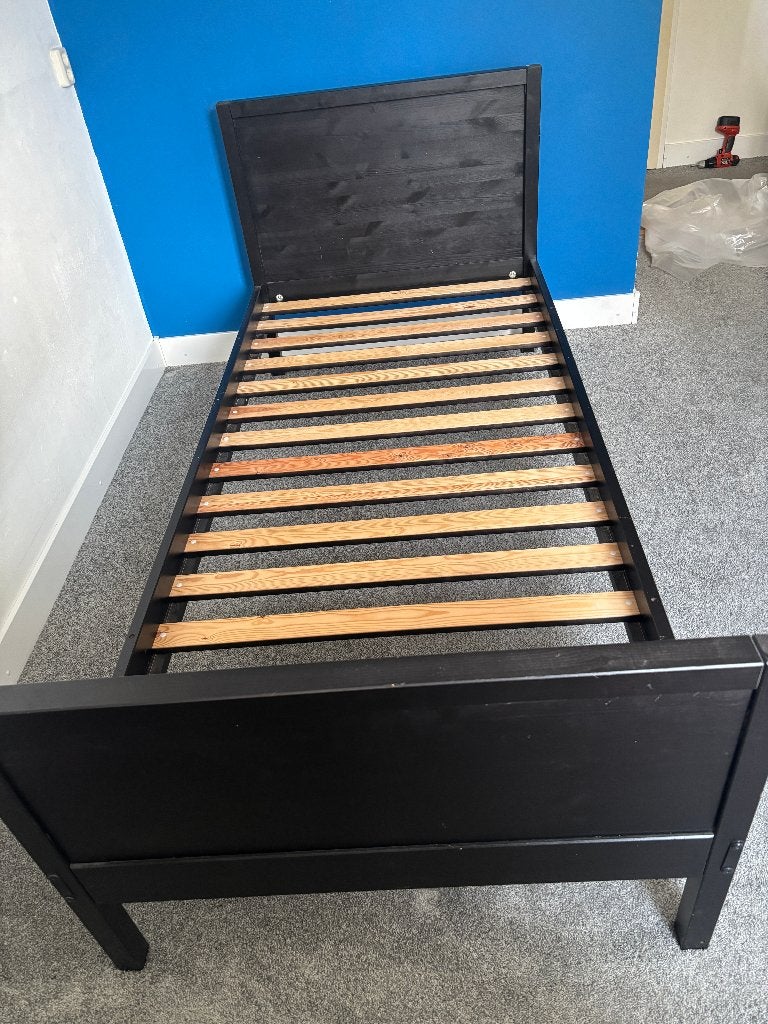 1 Persoons Bed    Ikea Norddal, Ophalen, Gebruikt, 90 cm, Eenpersoons