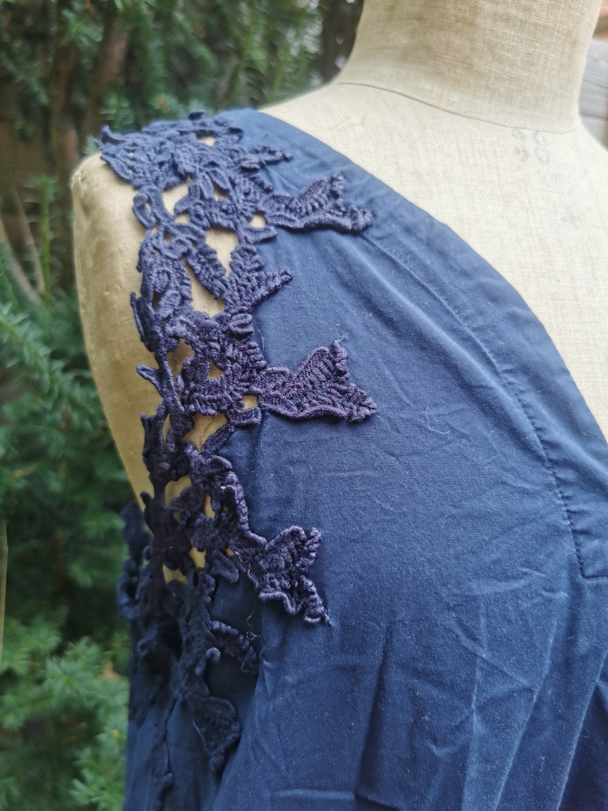 Steffen Schraut jurk met kanten details - Maat M, Blauw, Steffen Schraut, Maat 46/48 (XL) of groter, Ophalen of Verzenden