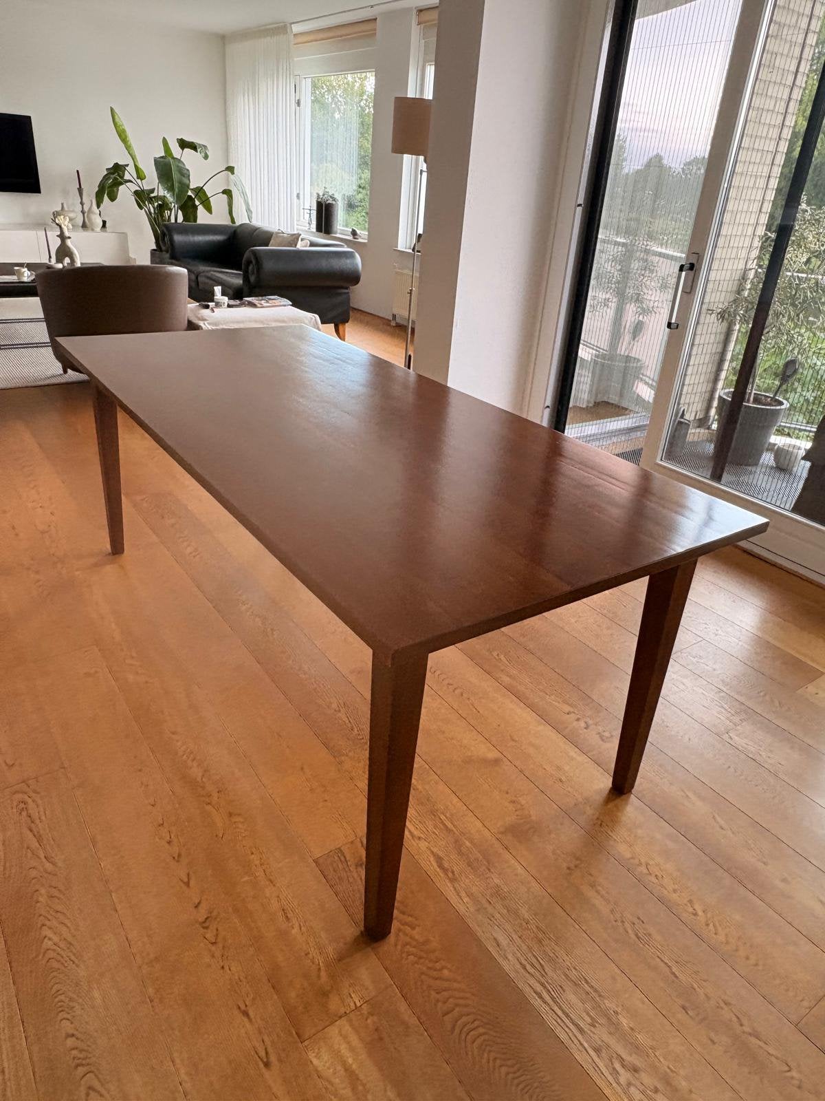 Leolux eettafel 200 x 90 cm + 4 stoelen | design | hout, Huis en Inrichting, Tafels | Eettafels, Ophalen, 50 tot 100 cm, Zo goed als nieuw