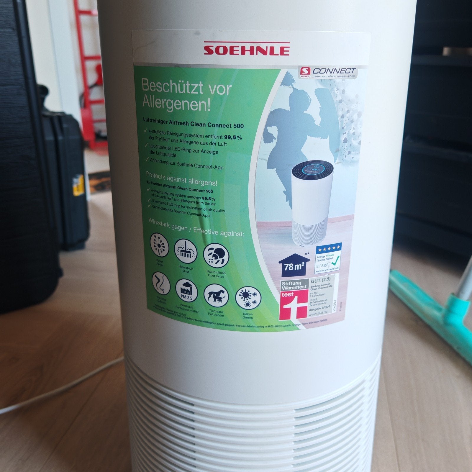 Soehnle Airfresh Clean Connect 500 Luchtreiniger, Ophalen of Verzenden, Gebruikt, Luchtreiniger
