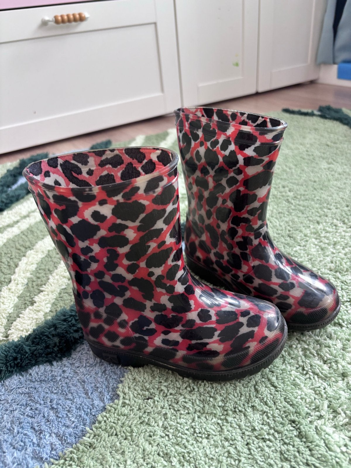 Leopardprint regenlaarzen, maat 27, Ophalen, Gebruikt, Jongen of Meisje