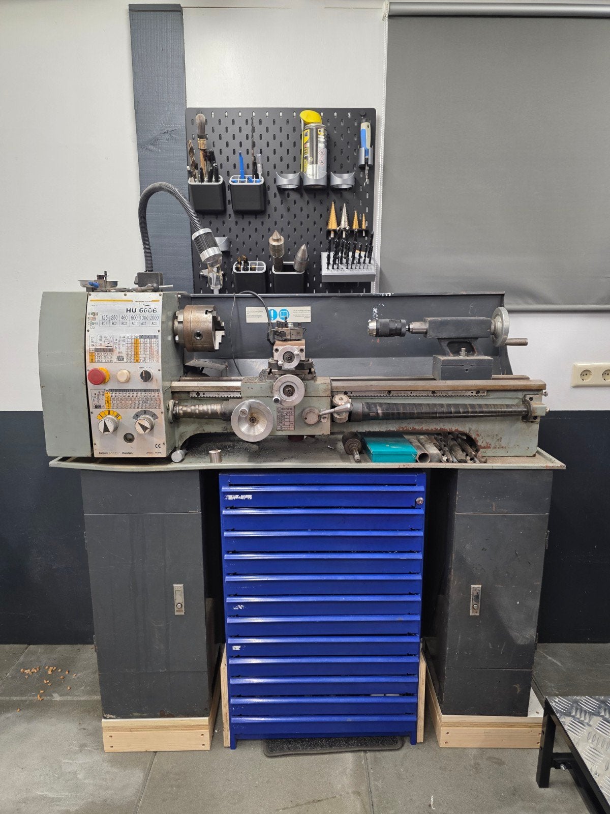 Huvema HU 660B draaibank met toebehoren, Ophalen, Gebruikt, Metaaldraaibank, Minder dan 500 mm