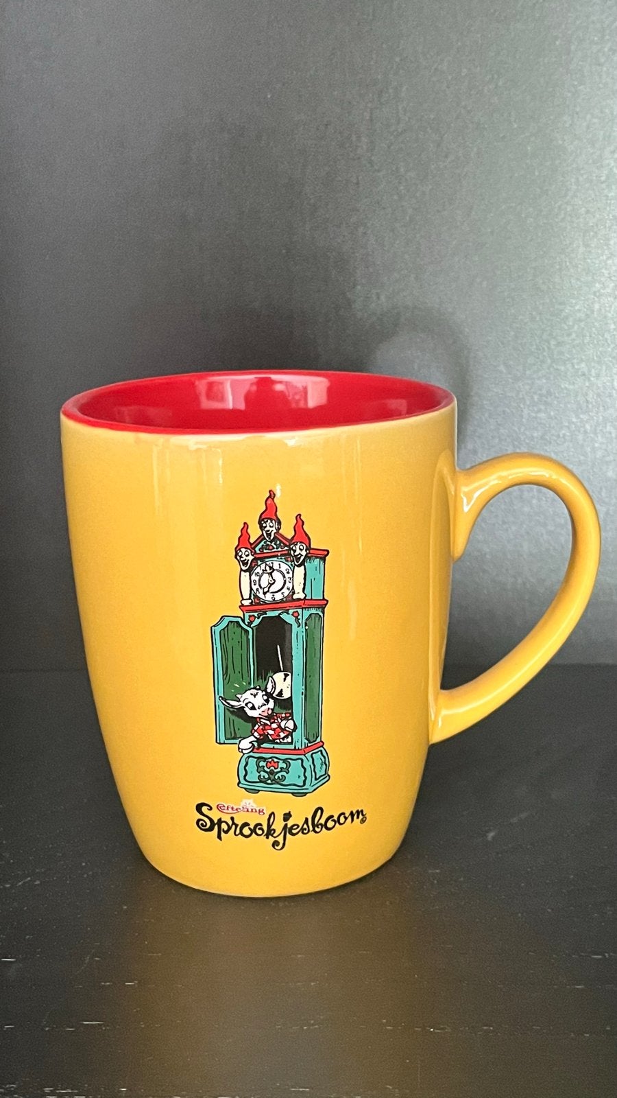 Grote Efteling mok Sprookjesbos - Wolf en 7 geitjes, Gebruikt, Gebruiksvoorwerp, Ophalen of Verzenden, Efteling / chocomel
