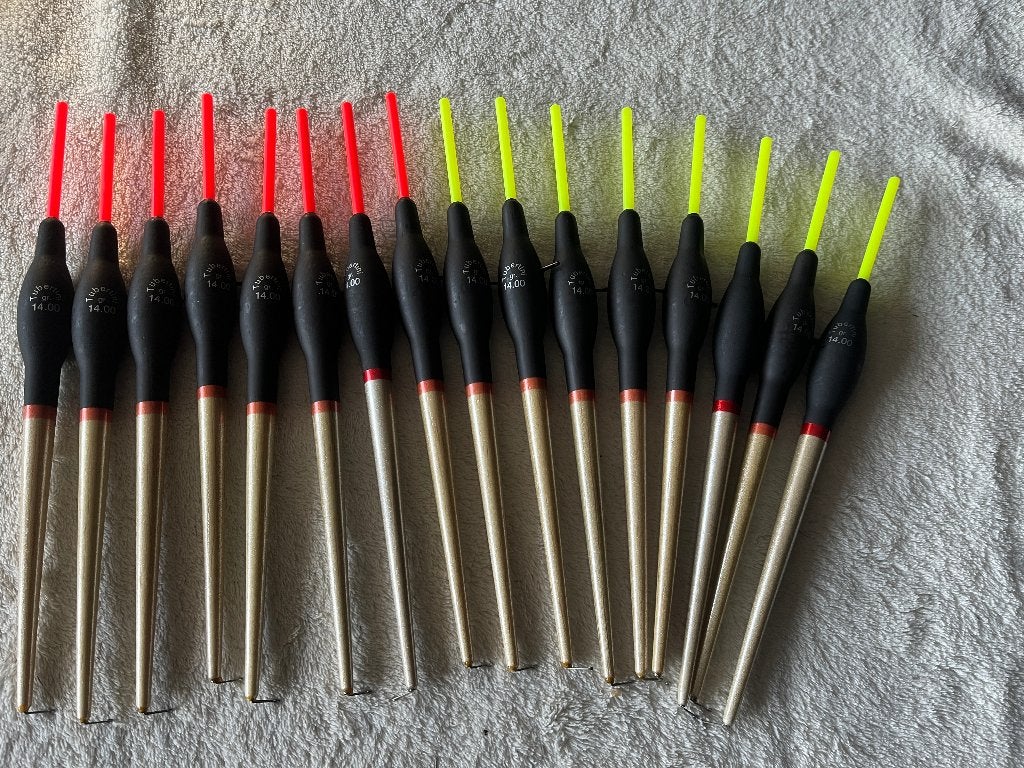 adv 922 / NIEUW set 16 dobbers TUBERTINI voor breelichtjes, Watersport en Boten, Hengelsport | Witvissen, Ophalen of Verzenden