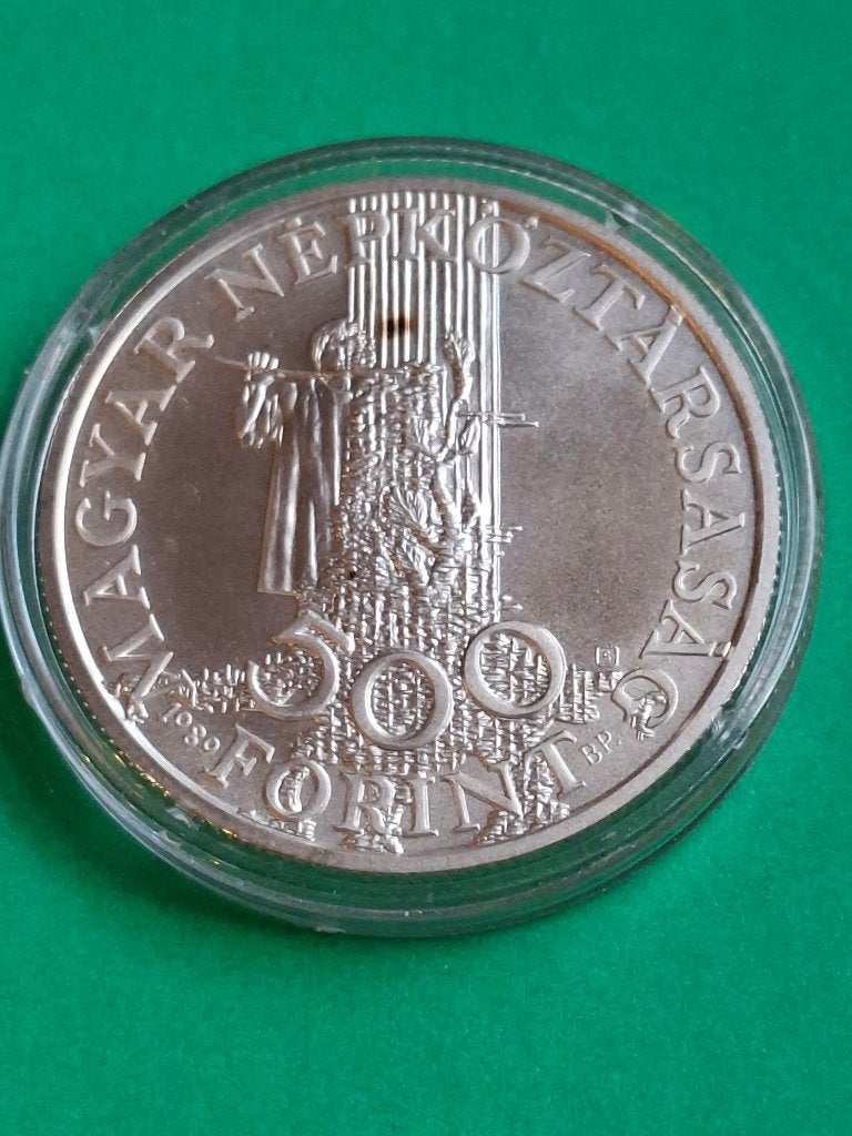 1989 Hongarije 500 forint zilver Children Fund, schaars, Verzenden, Hongarije, Losse munt, Zilver