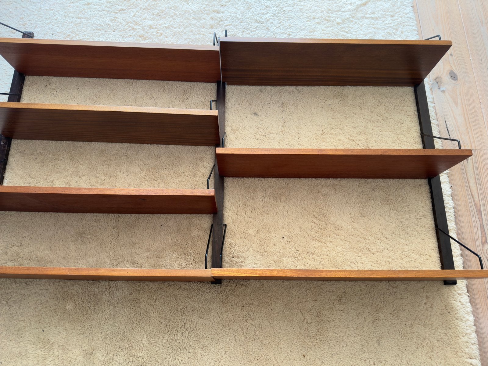Vintage wandsysteem met 7 planken Poul Cadovius, Ophalen, Met plank(en), Gebruikt, 100 tot 150 cm
