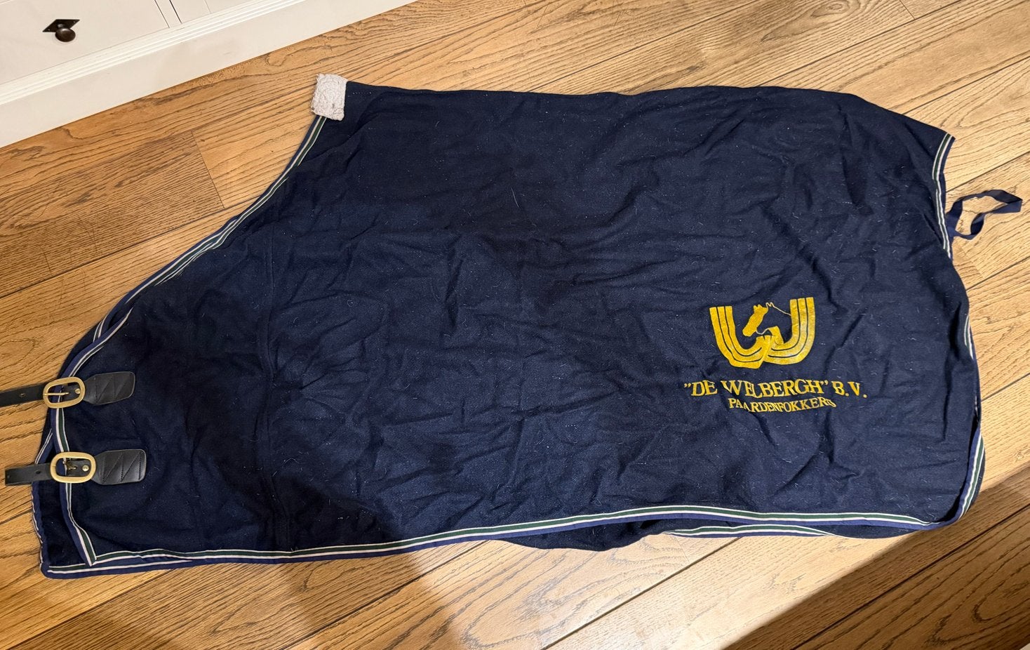 Pony fleece deken donker blauw, Zweetdeken, Zo goed als nieuw, Blauw, Fleece