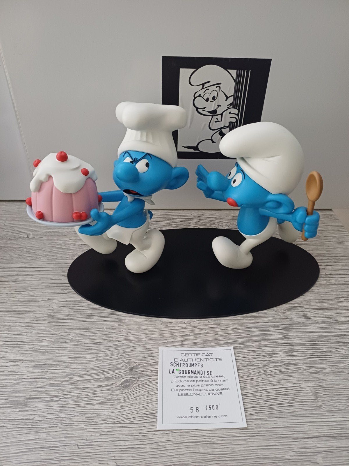Leblon-Smurf "Gourmandise", Ophalen of Verzenden, Smurfen, Zo goed als nieuw, Beeldje of Figuurtje