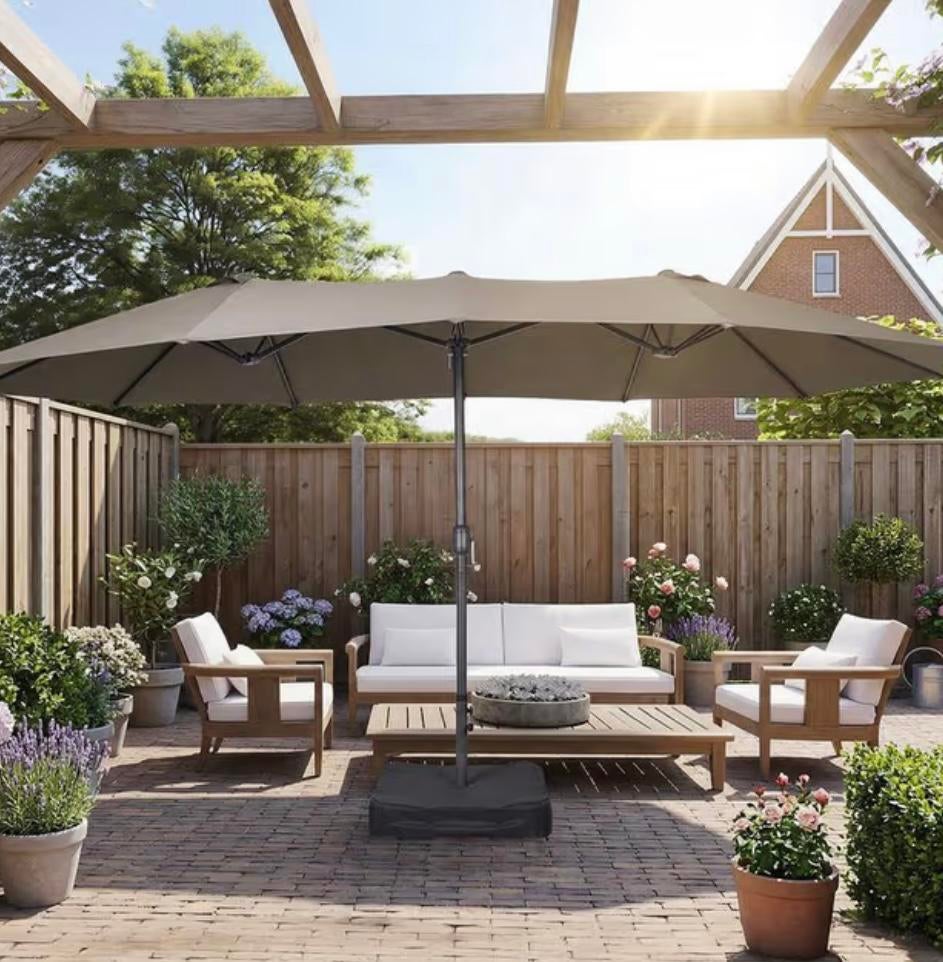 Parasol 450 x 265 x 278 cm, Tuin en Terras, Partytenten, Ophalen of Verzenden, Zo goed als nieuw, Minder dan 5 meter