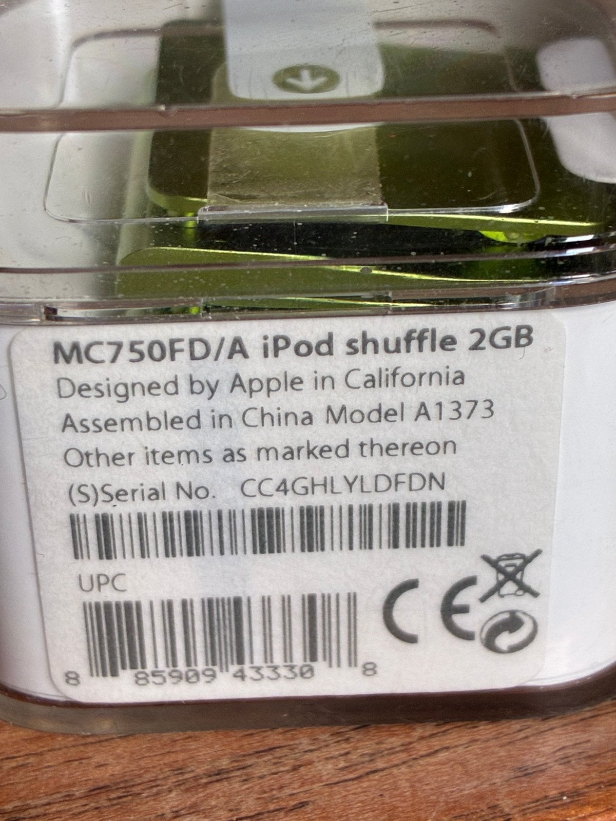 Ipod shuffle 2GB, Shuffle, Nieuw, Groen, Minder dan 2 GB